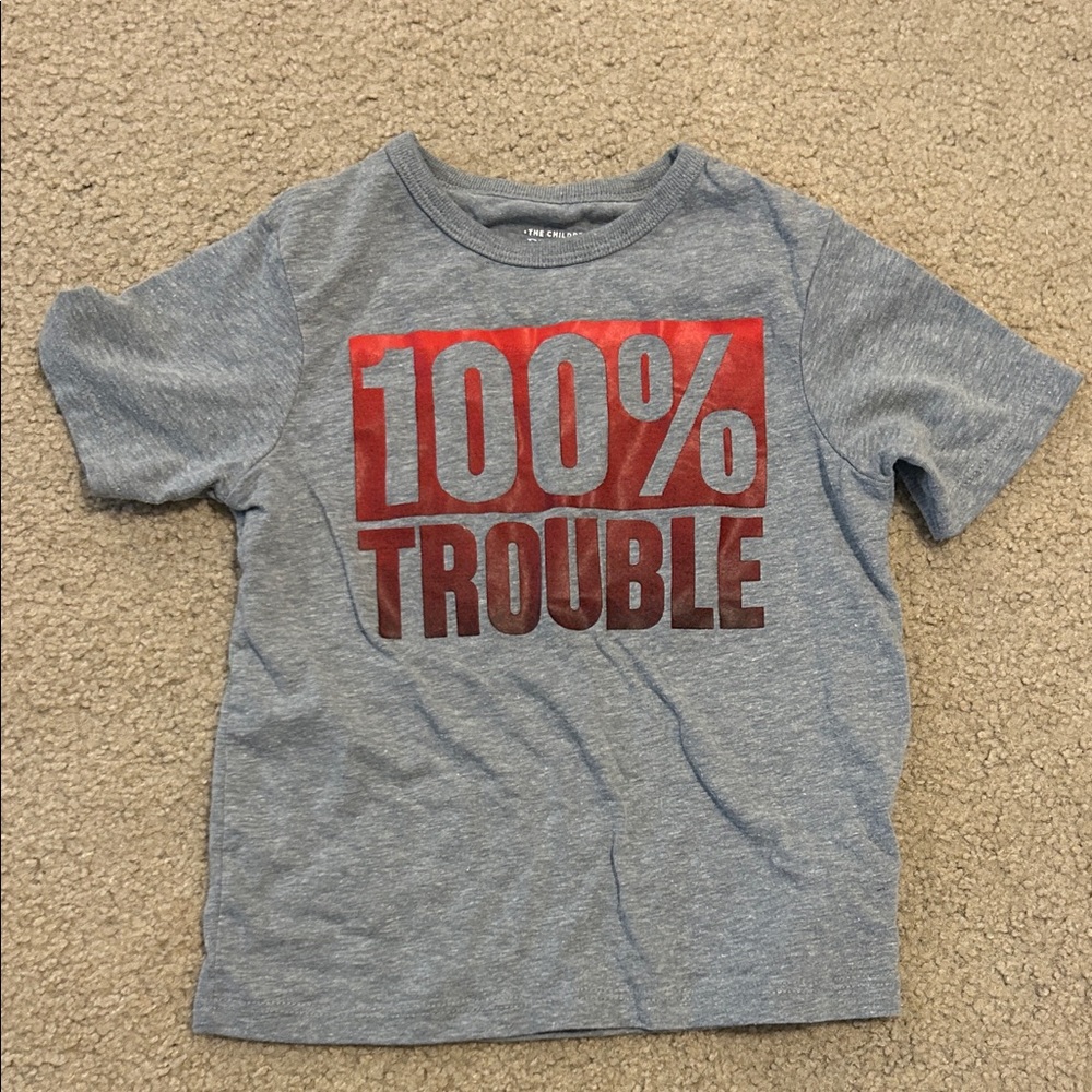 The Children's Place Gray Tee with Red Print
